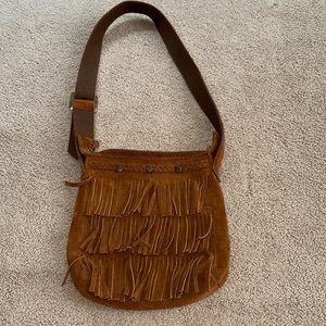 Minnetonka Brown Boho Fringe Shoulder Bag